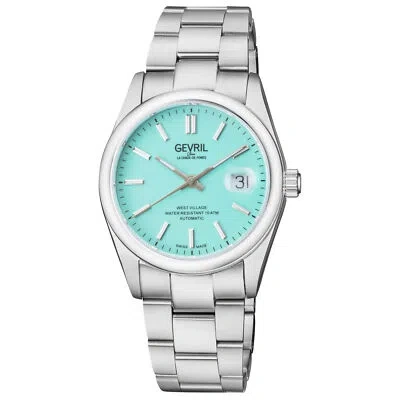 Pre-owned Gevril Men's 48913 West Village Swiss Automatic Sellita Stainless Steel Watch