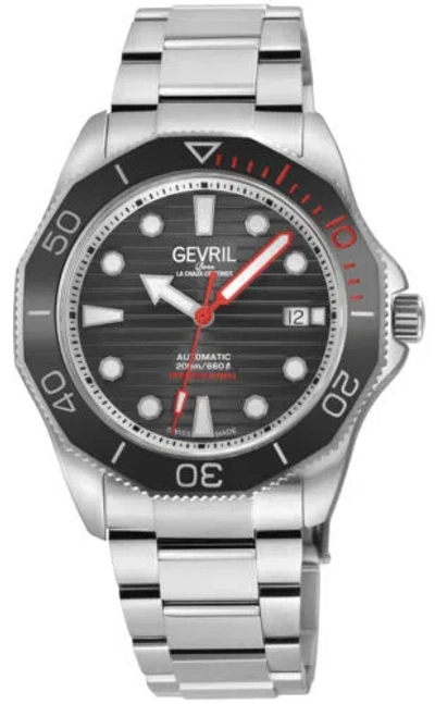 Pre-owned Gevril Men's 49100 Pier 90 Swiss Automatic Stainless Steel Date Watch