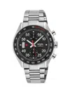 GEVRIL MEN'S ASCARI 42MM STAINLESS STEEL TACHYMETER AUTOMATIC CHRONOGRAPH WATCH
