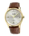 Gevril Excelsior Swiss Automatic Croc Embossed Leather Strap Watch, 42mm