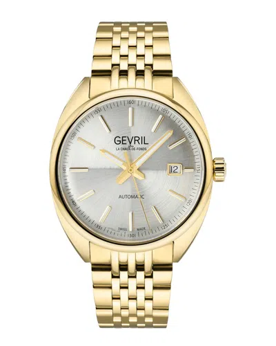 Gevril Five Points Automatic Silver Dial Mens Watch 48704 In Gold Tone / Silver / Yellow