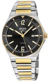 Gevril Men's High Line Automatic Watch Stainless Steel Case, Top Ring In Black Sapphire Crystal, Two Toned In Multi