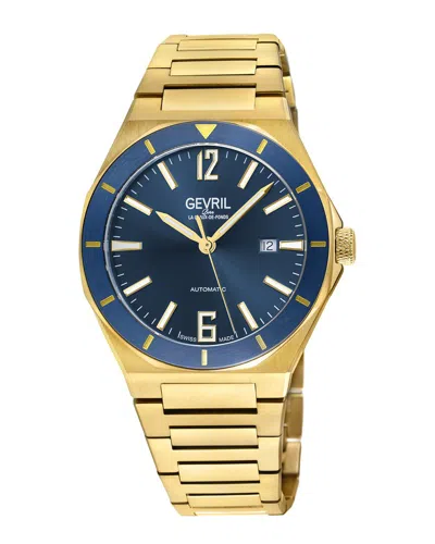 Gevril Men's High Line Watch In Gold