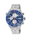 GEVRIL MEN'S HUDSON YARDS 43MM STAINLESS STEEL AUTOMATIC CHRONOGRAPH WATCH