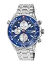 Gevril Hudson Yards Chronograph Automatic Blue Dial Men's Watch 48815b