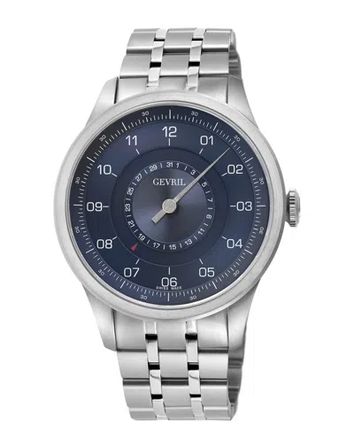 Gevril Jones St Automatic Blue Dial Men's Watch 2102