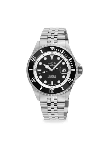 Gevril Men's Wall Street 43mm Stainless Steel Bracelet Watch In Metallic
