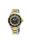 GEVRIL MEN'S WALL STREET 43MM TWO TONE STAINLESS STEEL BRACELET WATCH