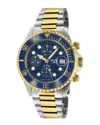 Gevril Wall Street Chrono Chronograph Automatic Blue Dial Men's Watch 4151a