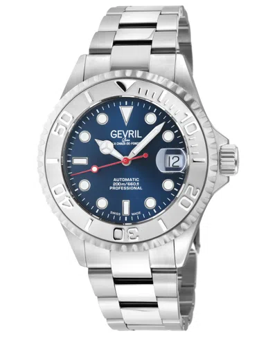 Gevril Men's Wall Street Swiss Automatic Silver-tone Stainless Steel Watch 39mm