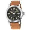Gevril Flat Iron Limited Edition Leather Strap Watch, 42mm In Brown