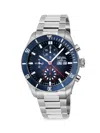 GEVRIL MEN'S YORKVILLE 43MM STAINLESS STEEL TACHYMETER AUTOMATIC CHRONOGRAPH WATCH