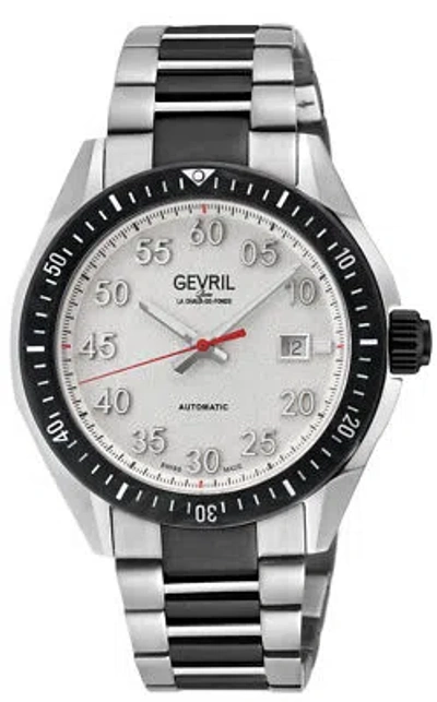Pre-owned Gevril Mens 48302b Ascari Swiss Automatic Sw220 Exhibition Caseback Steel Watch