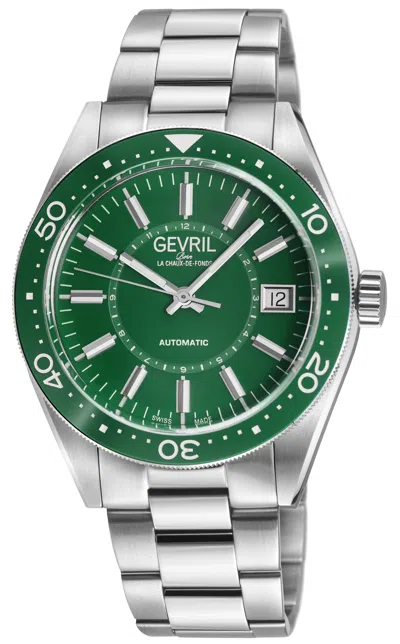 Gevril Mens Belmont Swiss Automatic Watch In Green