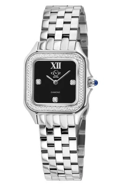 Gevril Milan Diamond Dial Bracelet Watch, 27.5mm In Silver