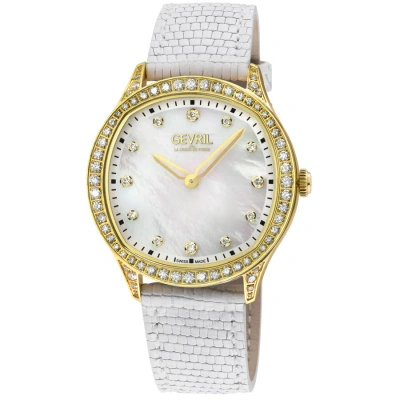 Gevril Morcote Quartz Diamond Ladies Watch 10221 In White