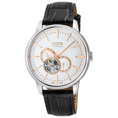 Gevril Mulberry Automatic White Dial Men's Watch 9611 In Berry / Black / Gold Tone / Rose / Rose Gold Tone / White