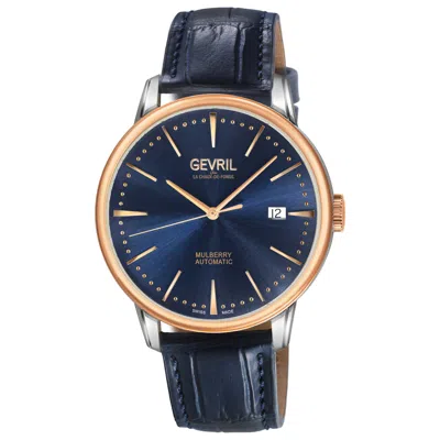 Gevril Men's Mulberry Watch In Blue