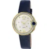 Gevril Gv2 Perugia Diamond Leather Strap Watch, 33mm In Blue