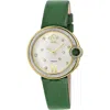 Gevril Perugia Diamond Leather Strap Watch, 33mm In Green