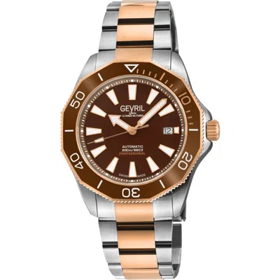 Gevril Pier 90 Automatic Bracelet Watch, 45mm In 2 Toned Ss/ Rg