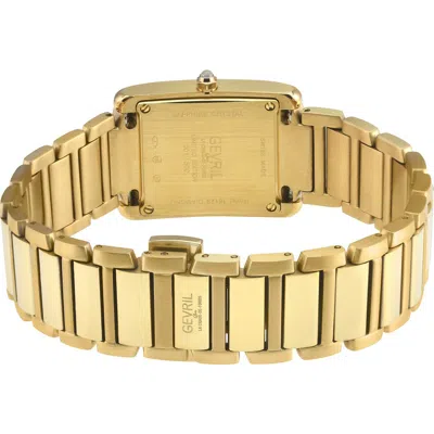 Gevril Regina Diamond Mother-of-pearl Bracelet Watch, 24mm X 32mm In White