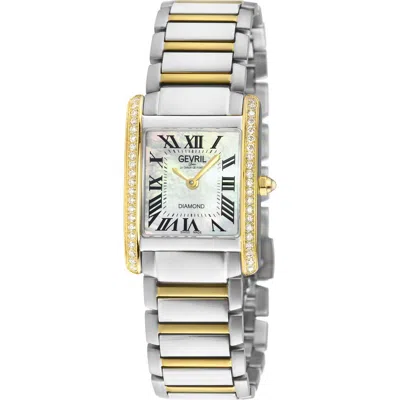 Gevril Regina Swiss Diamond Dial Bracelet Watch, 24mm X 32mm In Two Toned Ss Ipyg