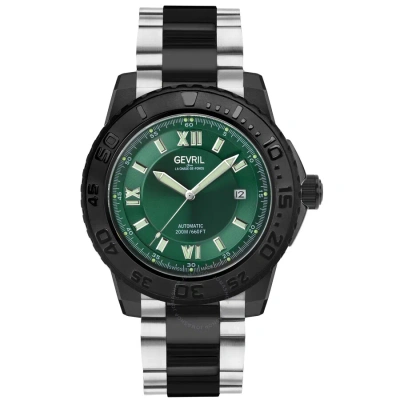 Gevril Seacloud Green Dial Two-tone Men's Watch 3128b In Two Tone  / Black / Green