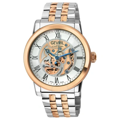 Gevril Vanderbilt Silver-tone Dial Men's Watch 22693b In Two Tone  / Blue / Gold Tone / Rose / Rose Gold Tone / Silver / Skeleton
