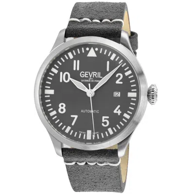 Gevril Vaughn Automatic Grey Dial Men's Watch 43505 In Gray