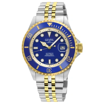 Gevril Wall Street Automatic Blue Dial Men's Watch 41856b