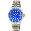 GEVRIL GEVRIL WALL STREET AUTOMATIC BLUE DIAL TWO-TONE MEN'S WATCH 4856B