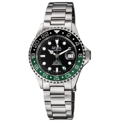 Gevril Wall Street Black Dial Men's Watch 4955a In Black / Green