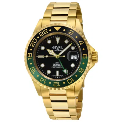 Gevril Men's Wall Street Swiss Automatic Gold-tone Stainless Steel Watch 43mm