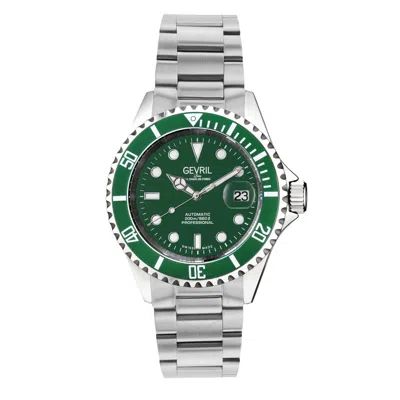 Gevril Wallstreet Automatic Green Dial Men's Watch 4859a In Metallic