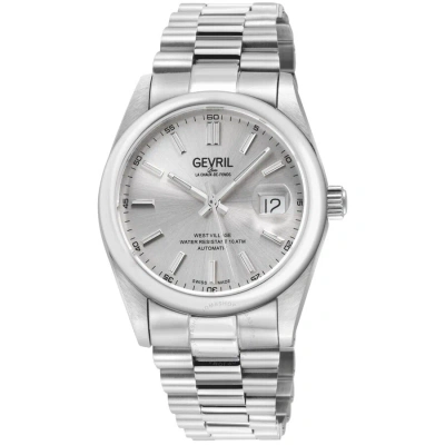 Gevril West Village Automatic Silver Dial Men's Watch 48930b In White
