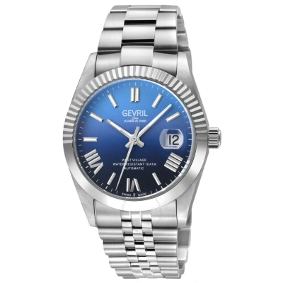 Gevril West Village Fusion Elite Automatic Blue Dial Men's Watch 48963b