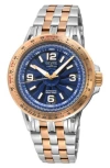 Gevril Wind Master Automatic Bracelet Watch, 44mm In Two Toned Iprg/silver