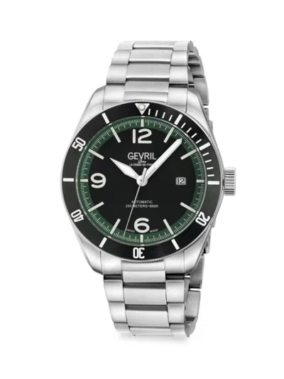 Gevril Yorkville 43mm Stainless Steel Bracelet Watch In Black