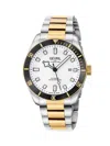 GEVRIL YORKVILLE 43MM TWO TONE STAINLESS STEEL BRACELET WATCH