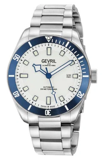 Gevril Yorkville Automatic Bracelet Watch, 43mm In Silver