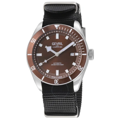 Gevril Yorkville Automatic Brown Dial Men's Watch 48607n In Black