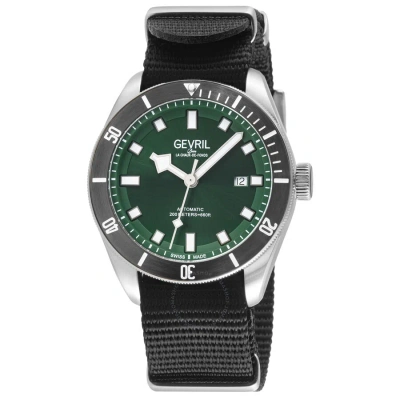 Gevril Yorkville Automatic Green Dial Men's Watch 48606n In Black / Green