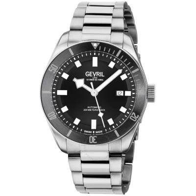 Gevril Yorkville Swiss Automatic Black Dial Men's Diver Watch 48600
