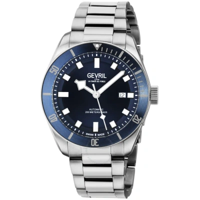 Gevril Yorkville Swiss Automatic Blue Dial Men's Diver Watch 48601