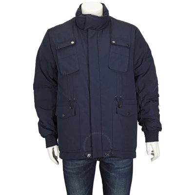 Geym Men's Blue Down Pockets Jacket