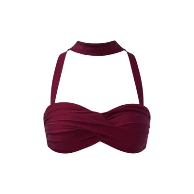 Gezzina Women's Red / Purple Ember Bandeau Bikini Top In Multi