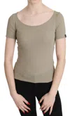 Gf Ferre' Nylon Short Sleeve Casual Tank Top Blouse
