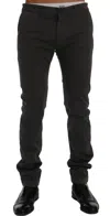 Gf Ferre' Cotton Stretch Chinos Pants In Grey
