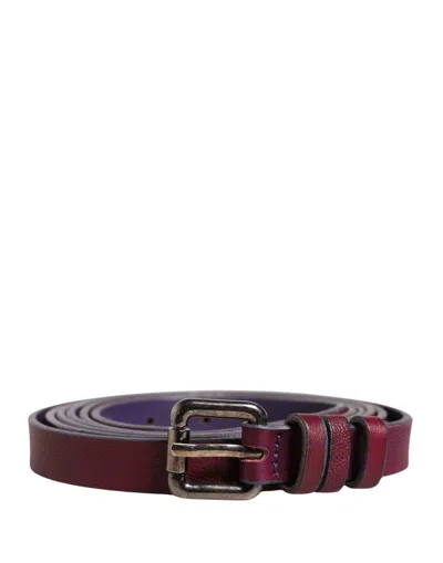 Pre-owned Gf Ferre' Leather Metal Buckle Waist Women Women's Belt () In Multi